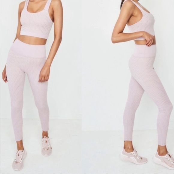 All Fenix NWOT 7/8 Leggings Anthropologie Twilight Blush Pink Allfenix Size M - Picture 5 of 10